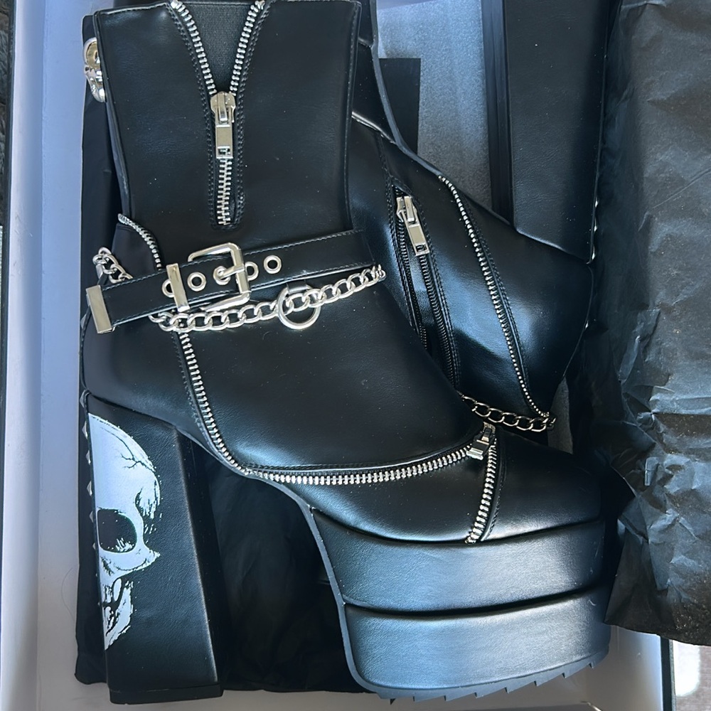 Dolls Kill Platform Punk Rock Boots